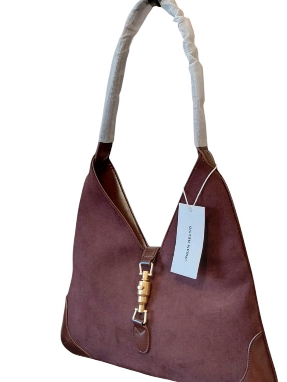 Urban Revivo Faux Suede Hobo bag NWT - Picture 2 of 7